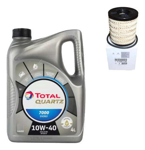 Filtro + Aceite Total 7000 De Peugeot 207 Compact 1.6 N 2010 0