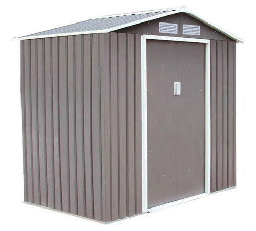 ARCHER A Garden Shed Grey Metal 213x127x195cm 0