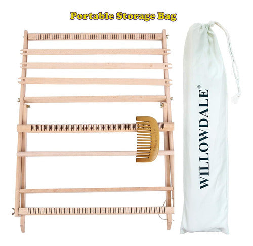 WILLOWDALE Wooden Loom for Beginners, Large Frame 64cm X 49cm 2