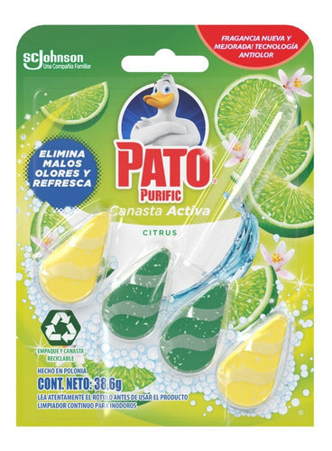 Pato Purific Canasta Activa Citrus 38.6g X 3 Unidades 0