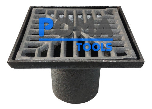 Pomatools Vertical Funnel Ø110mm Cast Iron Grate 20x20 Cm 0