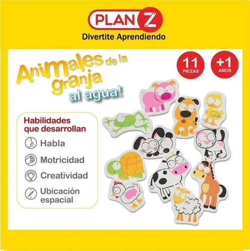 PlanZ Animales Granja Agua Juguetes Didacticos Infantiles Goma Eva 2