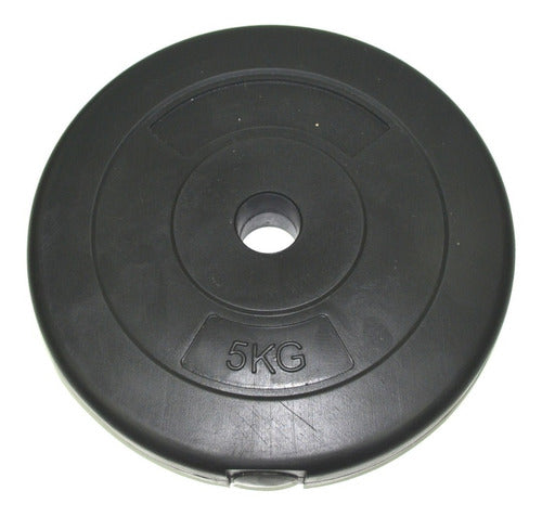 GMP Disco Pesa PVC 5 Kg Para Barra 30mm Con Relleno Incluido 3