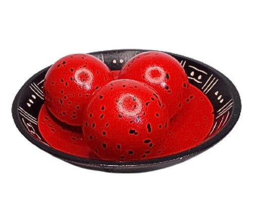 Galario Productos Center Table Decorative Bowl with 3 Decorative Spheres 0