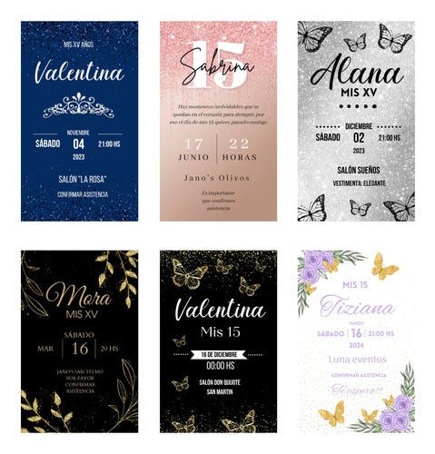 50 Customized VIP Invitations for 15th Birthday Wedding Party 0
