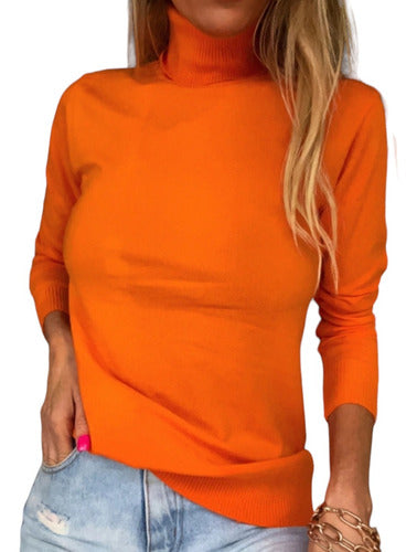 Warm and Comfortable Stretchy Bremer Women's Turtleneck in Various Colors 6