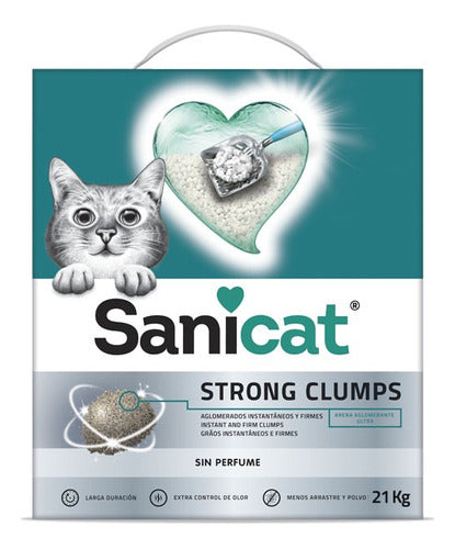 Sanicat Strong Clump 21 Kg + Catlicious + Pala Sanitaria 0