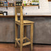 High Breakfast Bar Stool Solid Wood Removable Backrest 25