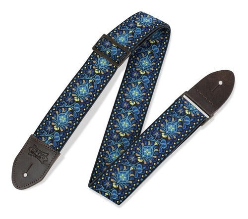 Levy's M8HTV Guitar Strap Blue Details 142cm 2