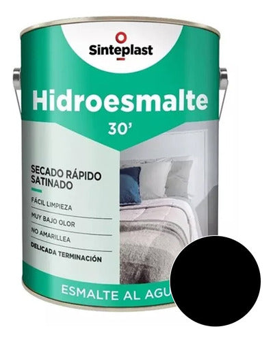 Sinteplast Recuplast Hidroesmalte Negro Al Agua 1lts 7