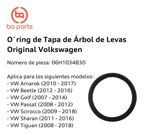 Audi Oring De Tapa De Arbol De Levas Sharan 2011 Al 2016 1