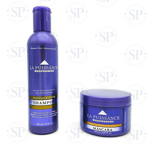 Shampoo + Máscara Matizador Silver La Puissance Violeta 5