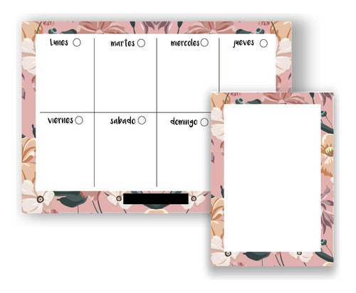 Mancha Del Pincel Weekly Planner A4 Paper + Flower Notepad 1