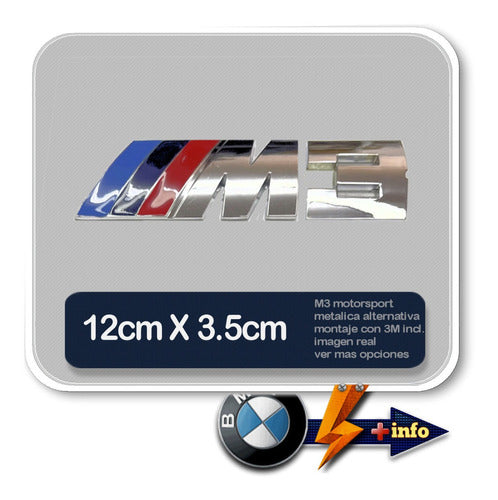 Metallic M3 Motorsport Emblem Alternative Trunk for BMW - Tuningchrome 2