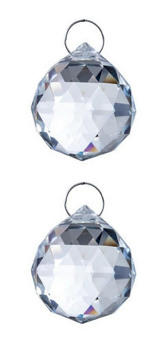 Faceted Crystal Pendulum 5.5 cm. Decoration. Handcrafted - Set of 50 7