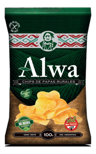 Alwa Rurales Pack X 12 Gluten-Free Potato Chips 100g 0