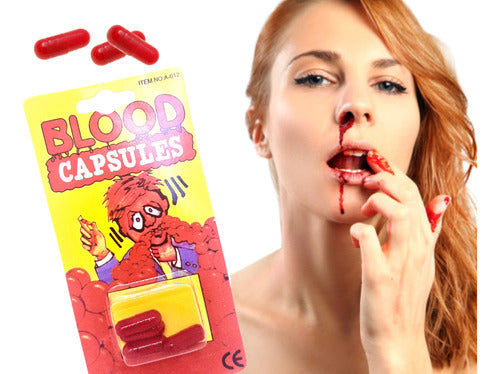 Cotillón Concept Halloween Blood Capsules Accessory X6 Blisters 2