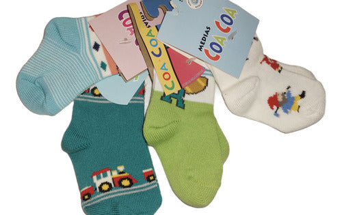 Pack of 4 Pairs of Baby Ankle Socks - Coa Coa 0