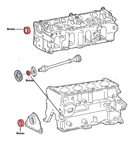 Sabó Kit Reten de Distribucion VW Gol AB9 1