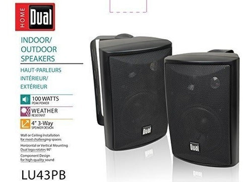 Dual Electronics LU43PB High Performance 3-Way Indoor Speakers 1