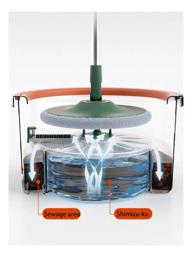 Generic Mopa Twister Con Cabo Y Balde Escurridor Centrífugo-mp003g 5