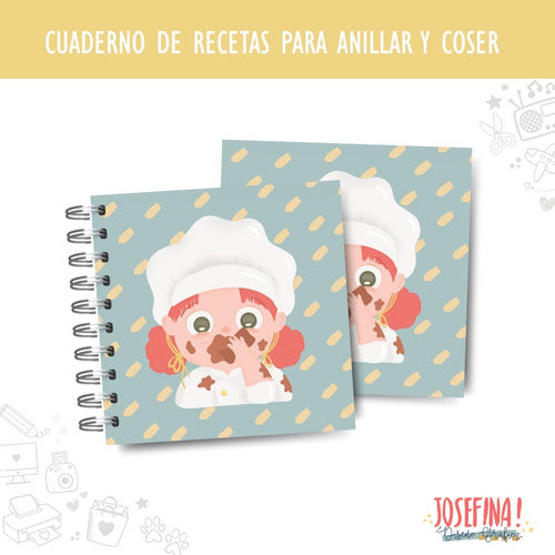 Josefina Diseño Imprimible Cuaderno De Recetas Para Anillar Y Coser 2