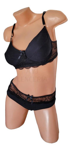 Melifera Conjunto Aro Algodon Y Puntilla Elegante Comodo Sensual 1