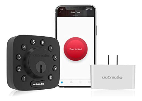 Ultraloq Smart Door Lock U-bolt (black) + Bridge Wifi Adapte 0