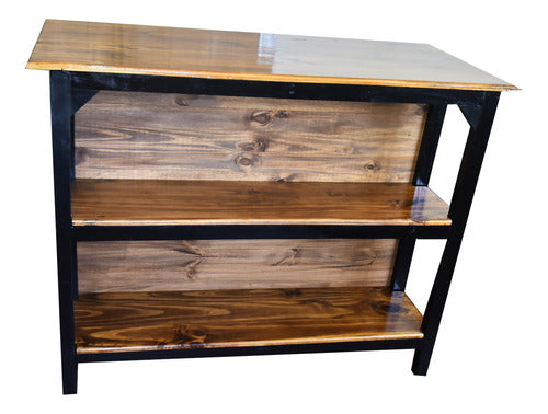 Kitchen Island Bar All-Wood Industrial Style 0