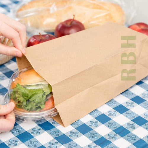 200 Units Kraft Paper Wood Handle-Less Delivery Bags 25x16x8 5