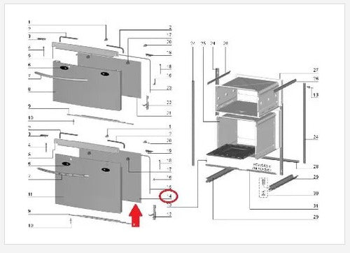 Vidro Interno Porta Forno Gde 56lx Electrolux 60016929 0