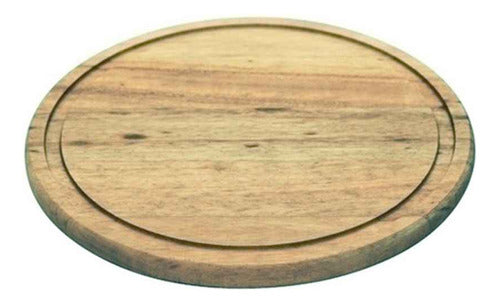 Plato De Madera Tramontina Teca 23x1.5cm Microban 0