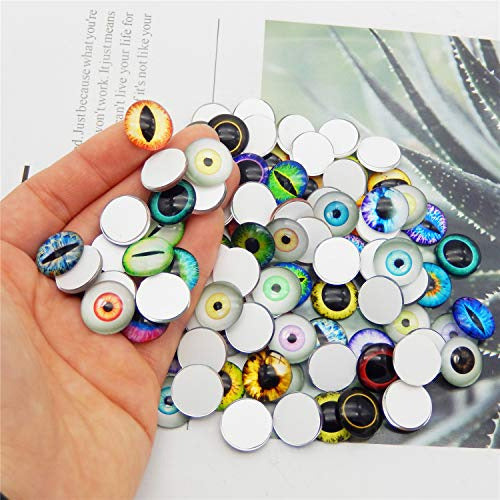 Round Glass Gem Eyes for Jewelry Making - 90 Pairs 18mm 2