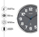 ~? Reloj De Pared Analógico Atómico Sharp - Cara Gris De 12 2