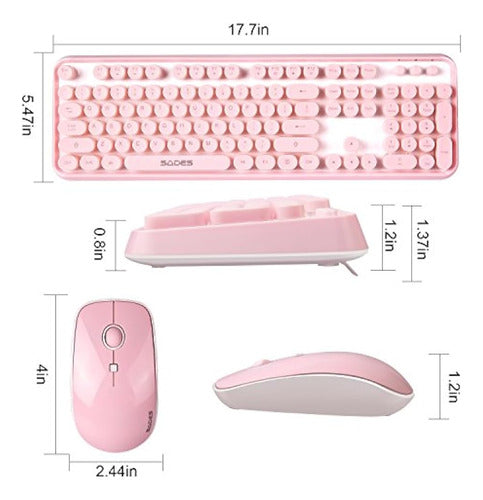 Letton Wireless Keyboard and Mouse Combo, Waterproof Keyboard 1