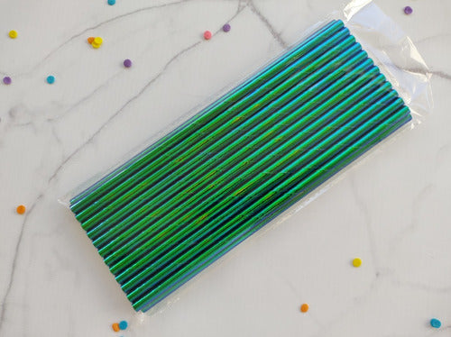 Metallic Iridescent Polypaper Straws - Pack of 25 10