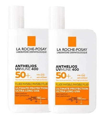 La Roche-Posay Anthelios Uv Mune 400 Fluido Invisible SPF50 | 50ml Combo X 2 0