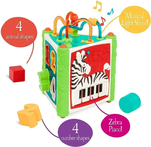 Battat Shape Sorter Jungle Fun Activity Cube 2