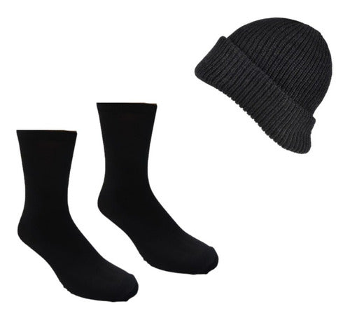 Alpina Combo Black!! Thermal Socks + Warm Wool Hat 0