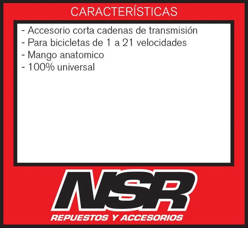 NSR Corta Cadenas Para Bicicletas 12 13 15 18 21 Velocidades 1