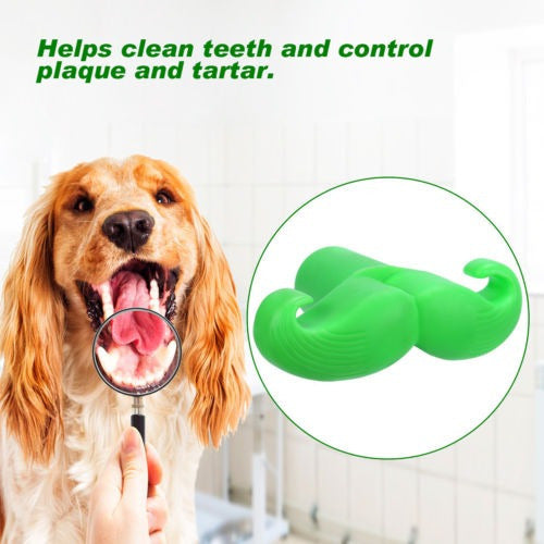 Safe Rubber Dog Toy With Cute Mustaches - Duck Design 2