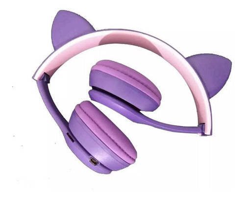 Wireless Bluetooth Cat Ear Headphones with LED Lights 6