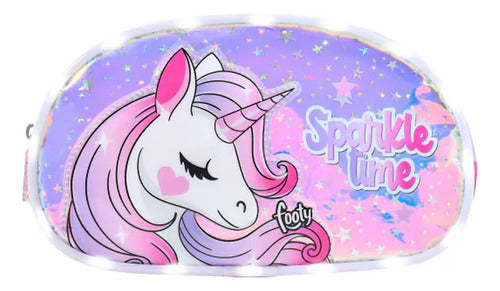 Footy Unicorn Trenza Light Pencil Case with 2 Zippers F19052 0