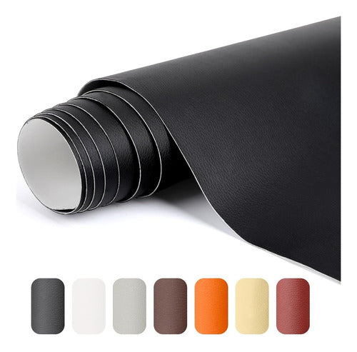 Radiantdecor Leather Patch Adhesive Repair 43cm x 200cm Black 0