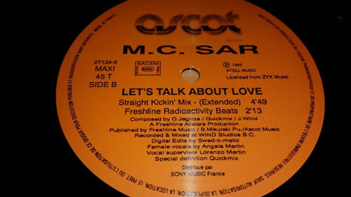 Mc Sar The Real Mccoy Lets Talk About Love Vinilo Maxi 1992 1