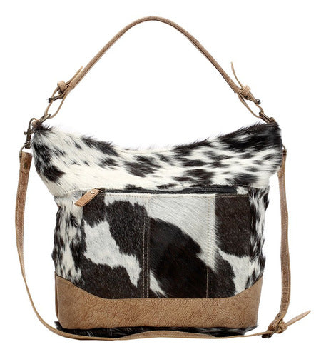 Bolso Myra S1168 Bolso De Piel De Vaca Con Doble Correa 1