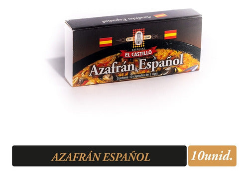 Spanish Saffron El Castillo X 10 Capsules of 2g 0