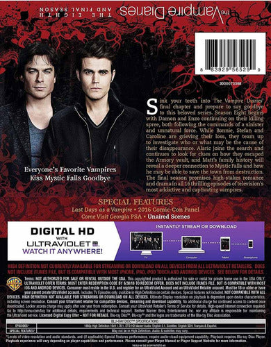 Blu-ray The Vampire Diaries Season 8 / Temporada 8 1