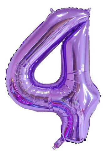 Genérica Globo Numero Violeta 40 Cm 5