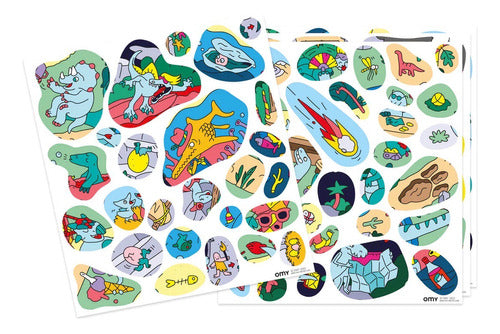 Póster Dino + 100 Stickers 2